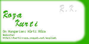 roza kurti business card